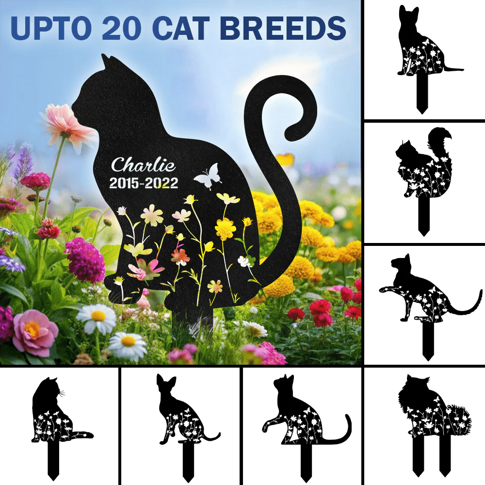 Custom Cat Name Memorial Garden Stake TH10 891541 - Image 5