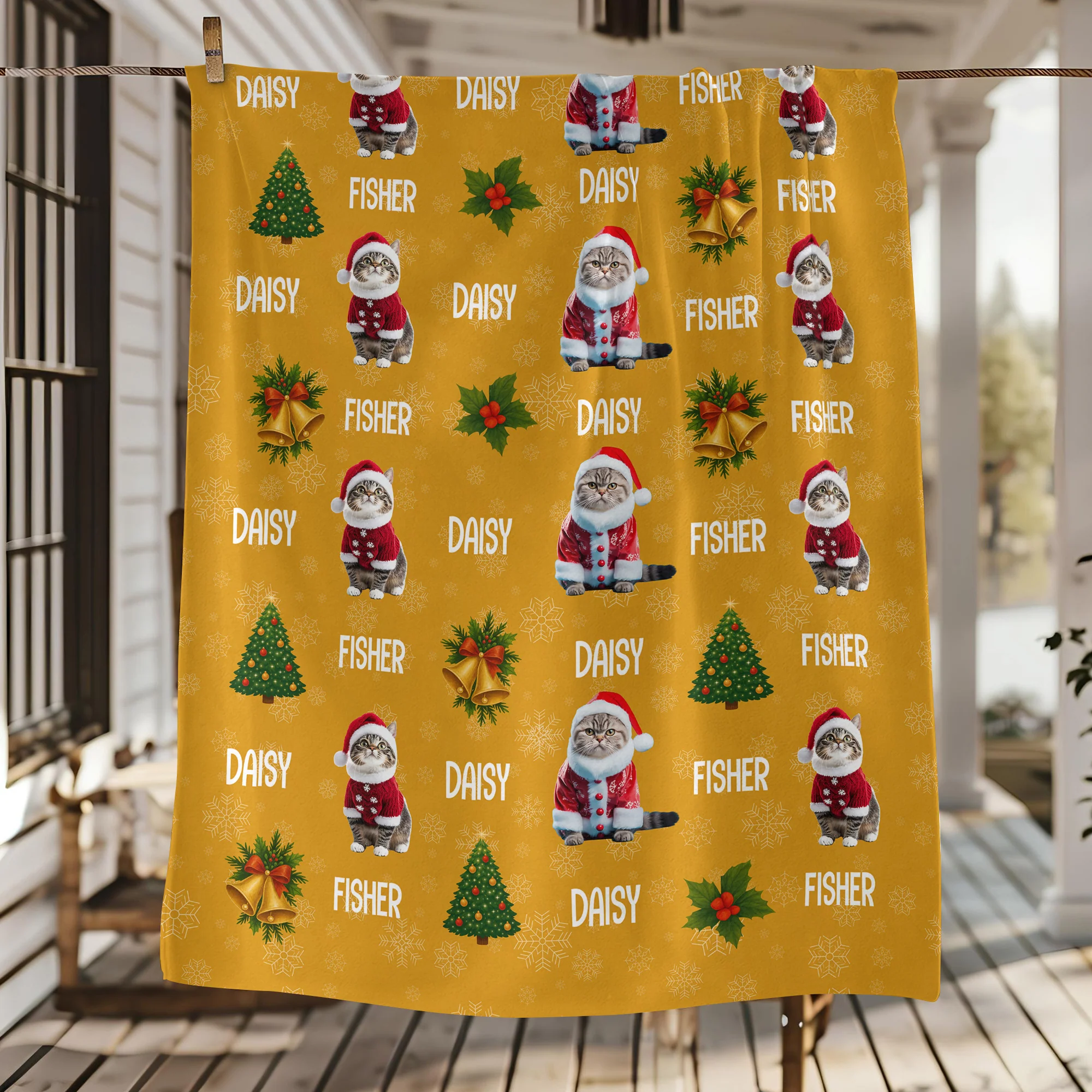 Custom Cat Photo Blanket For Christmas TH10 896023 - Image 4