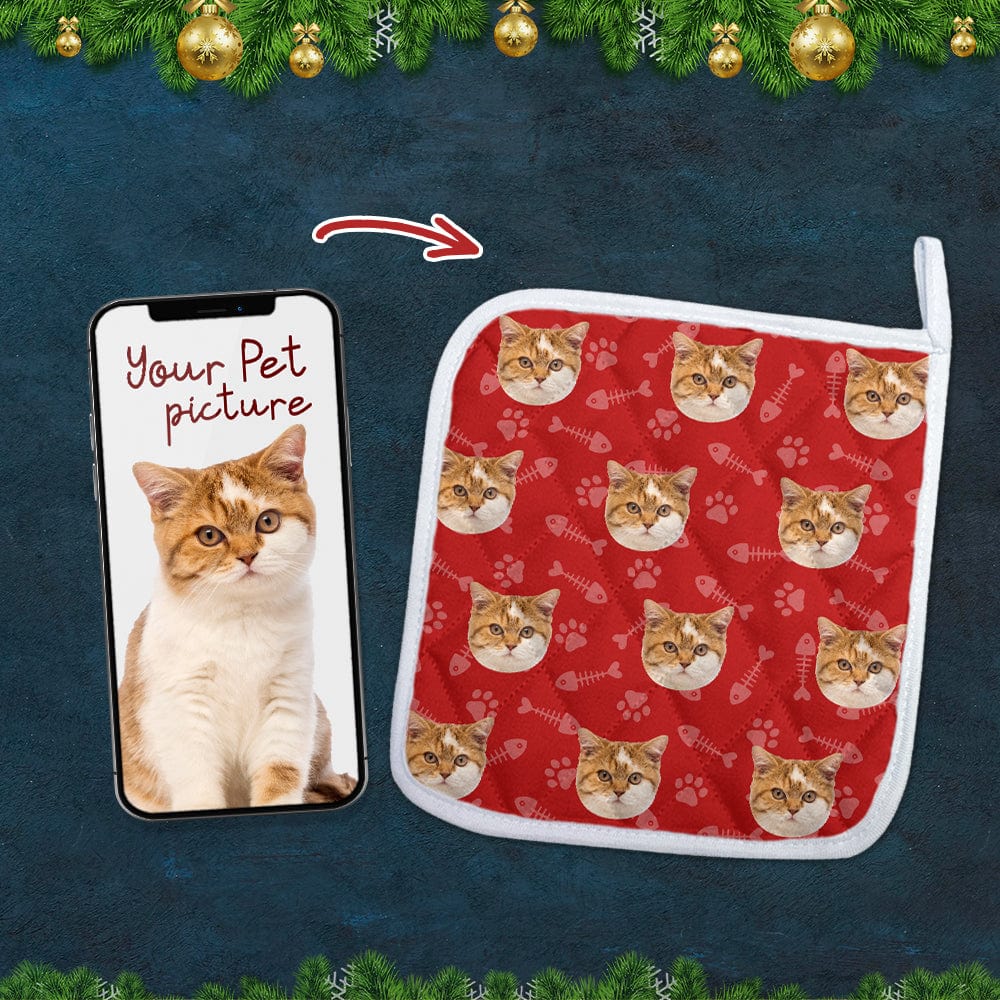 Custom Cat Photo Paw Pattern Oven Mitt K228 889865 - Image 4