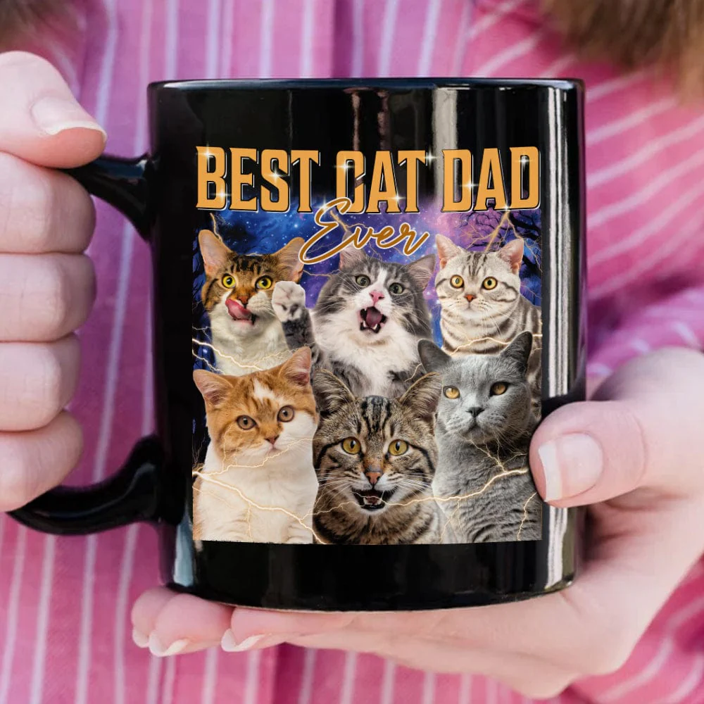 Custom Cat Photo Retro Style Mug TA29 889721 - Image 3