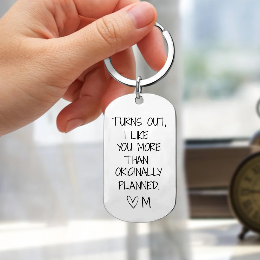Custom Couple Photo I Like You More Than Originally Planned Metal Keychain For Valentine's Day TH10 898383 - Image 2