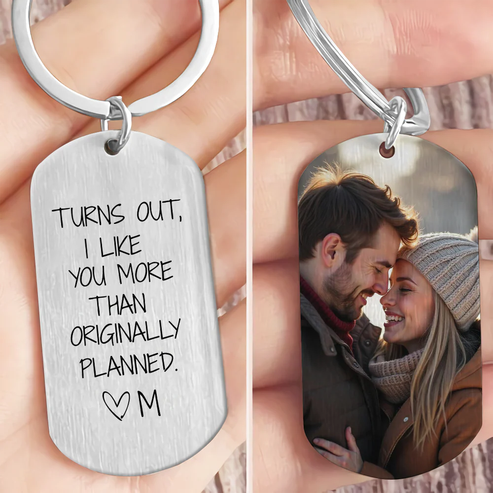 Custom Couple Photo I Like You More Than Originally Planned Metal Keychain For Valentine's Day TH10 898383 - Image 3