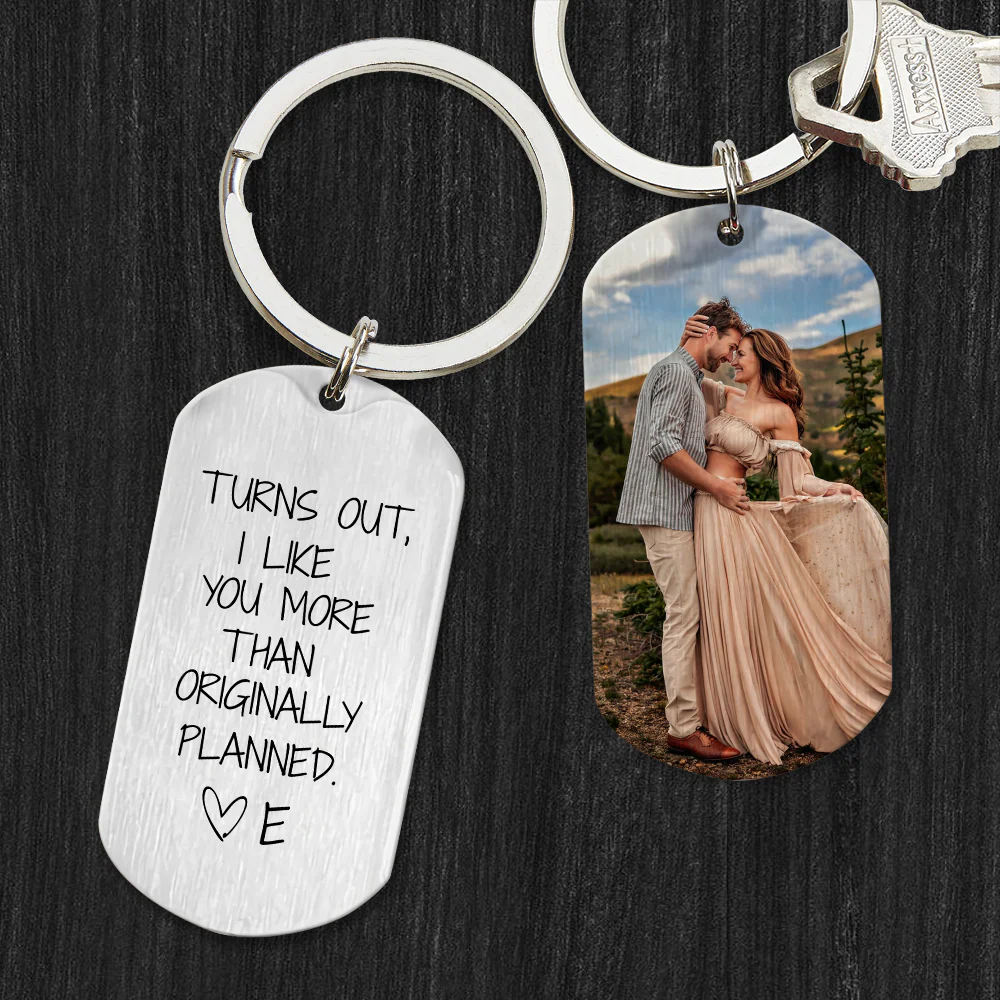 Custom Couple Photo I Like You More Than Originally Planned Metal Keychain For Valentine's Day TH10 898383 - Image 4