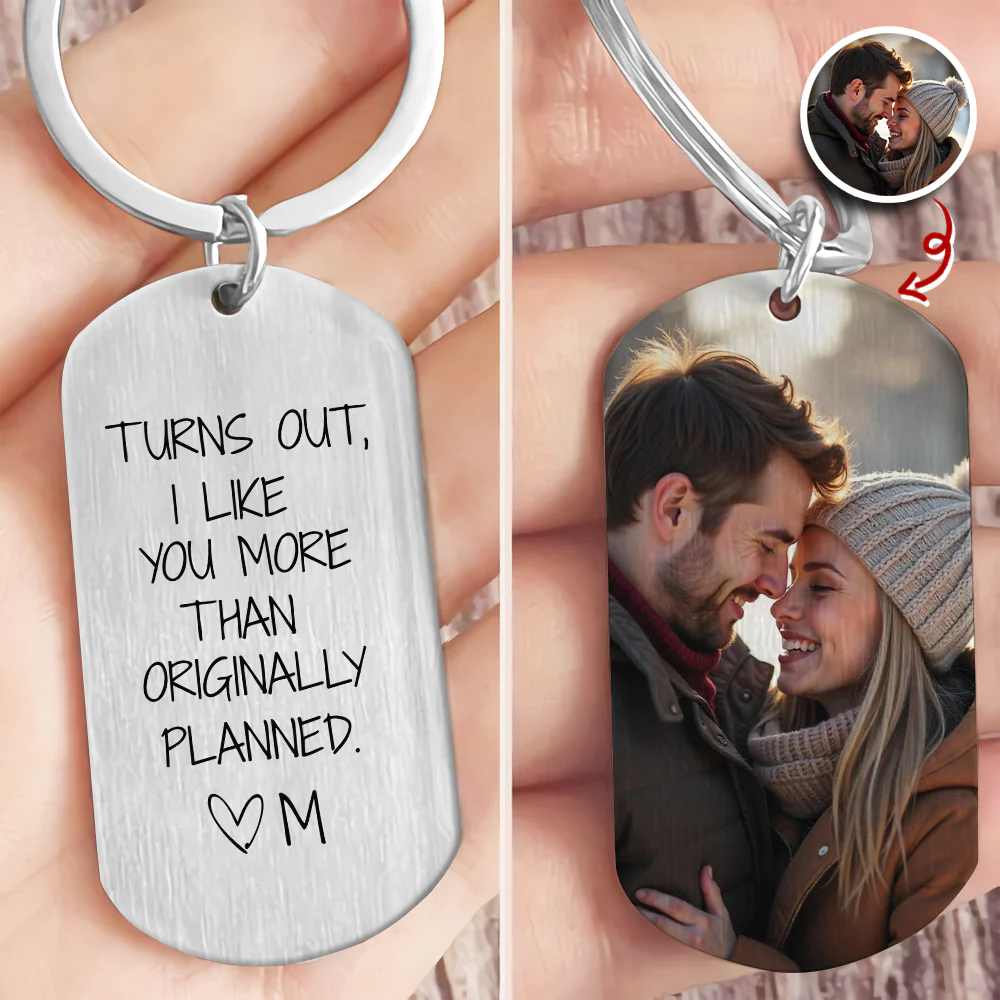 Custom Couple Photo I Like You More Than Originally Planned Metal Keychain For Valentine's Day TH10 898383 - Image 5
