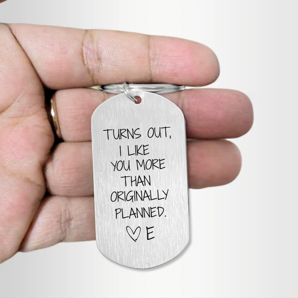 Custom Couple Photo I Like You More Than Originally Planned Metal Keychain For Valentine's Day TH10 898383 - Image 6