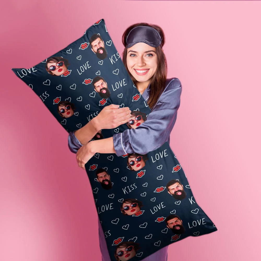 Custom Couple Photo Rectangle Pillow Case TA29 890451 - Image 4