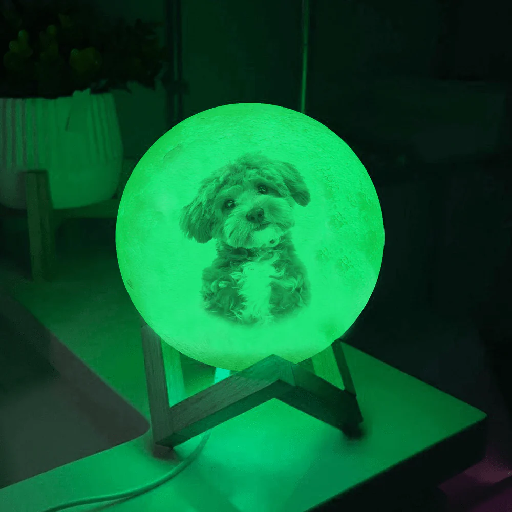 Custom Dog Photo I Love You To The Moon And Back Memorial Moon Lamp TH10 892419 - Image 8