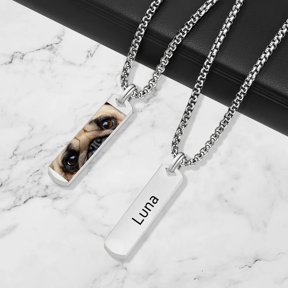 Custom Dog Eyes Photo Long Necklace For Dog Lover TH10 892861 - Image 2