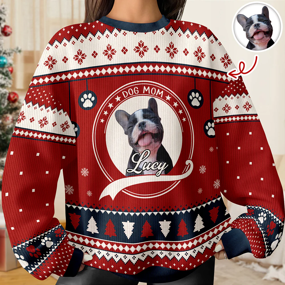 Custom Dog Mom/ Dog Dad Christmas Ugly Sweater For Dog Lover TH10 896221 - Image 6