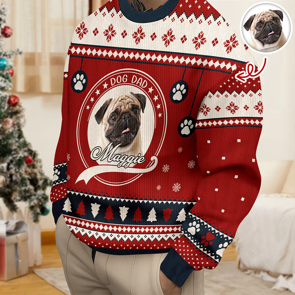 Custom Dog Mom/ Dog Dad Christmas Ugly Sweater For Dog Lover TH10 896221 - Image 7