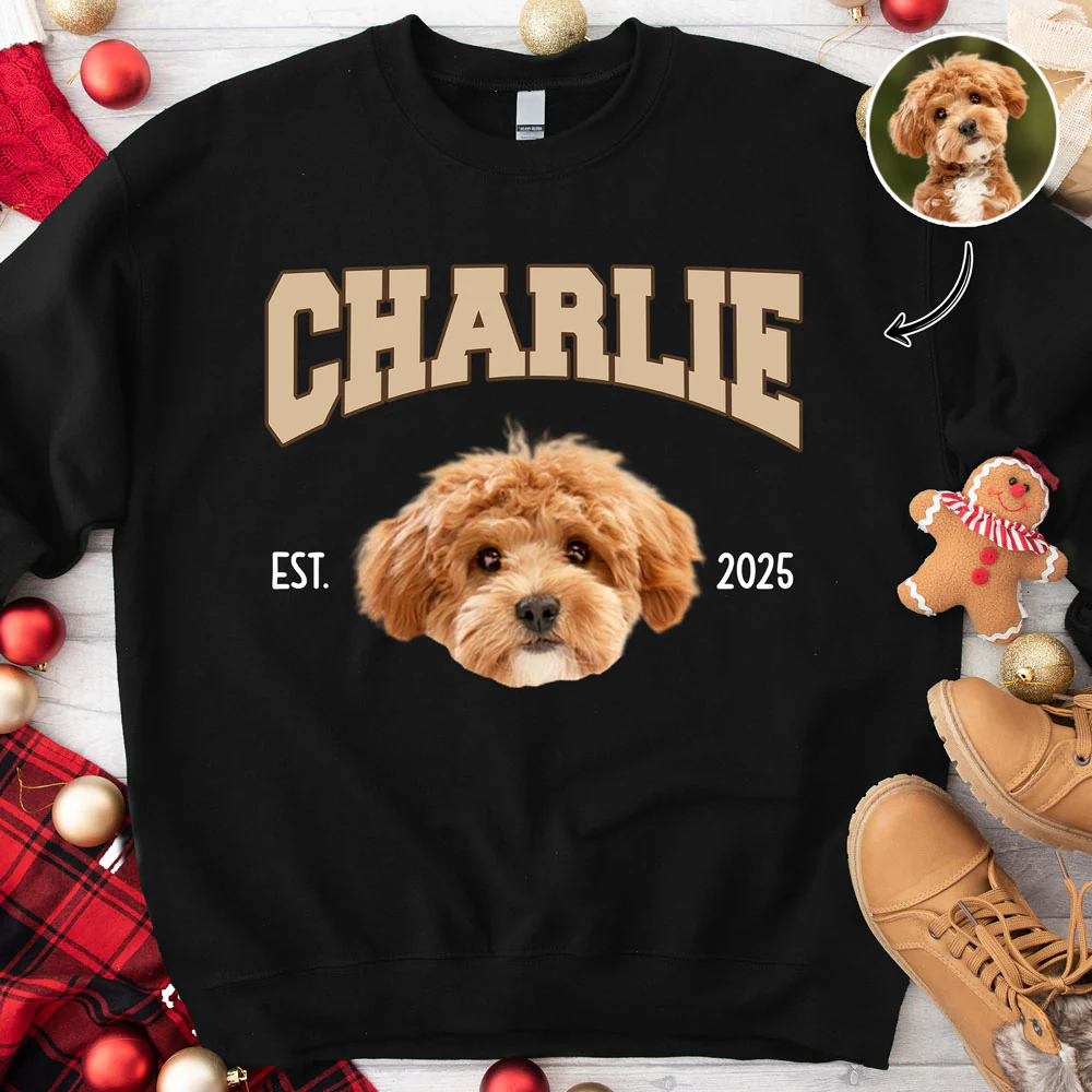 Custom Dog Photo And Name Sweatshirt For Dog Lover TH10 896885 - Image 2