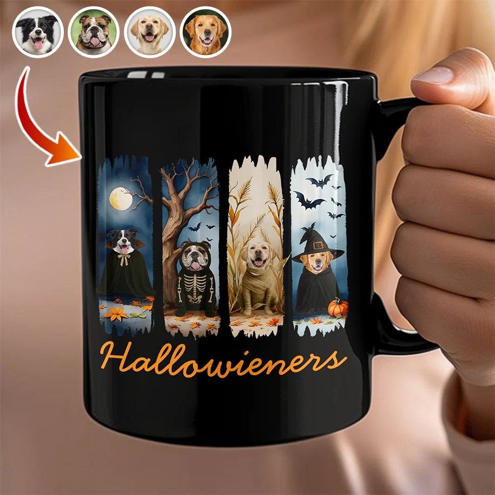 Custom Dog Photo Hallowieners Black Mug For Halloween TH10 896123 - Image 6