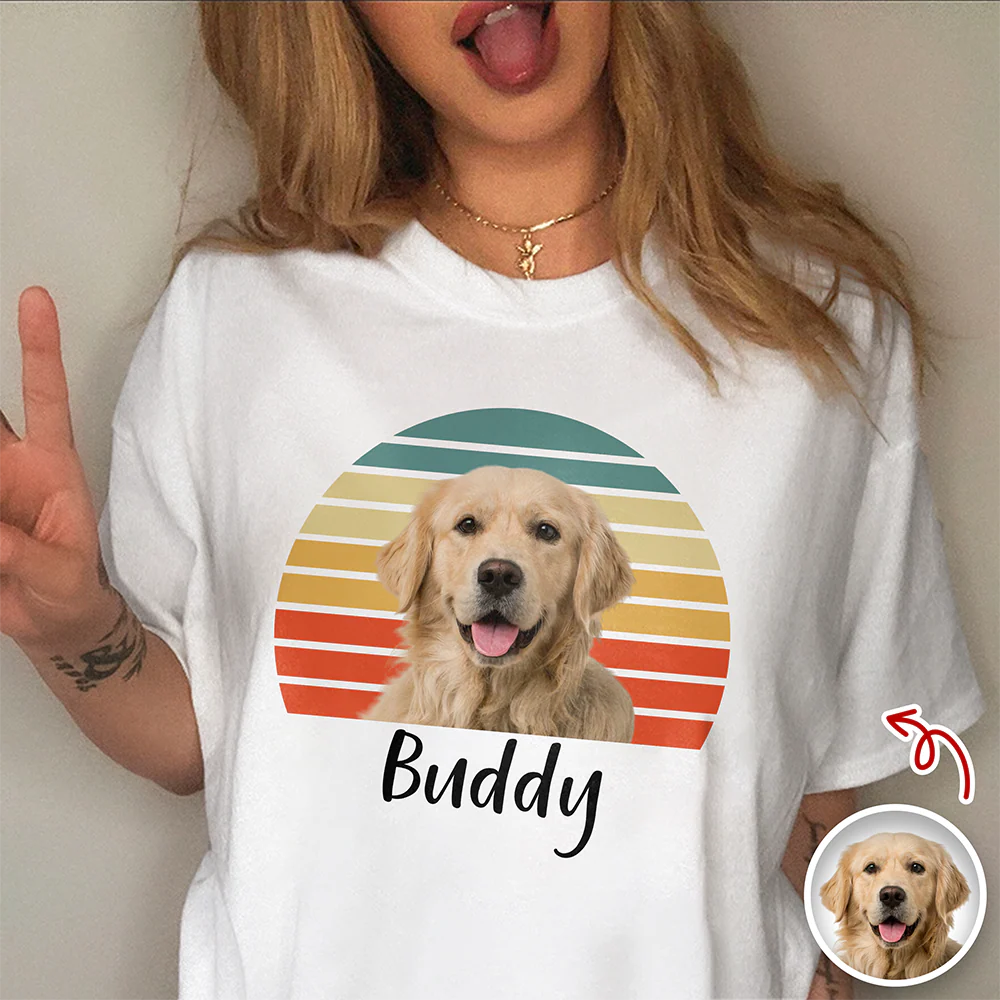 Custom Dog Photo Retro Comfort Shirt TH10 896143 - Image 2