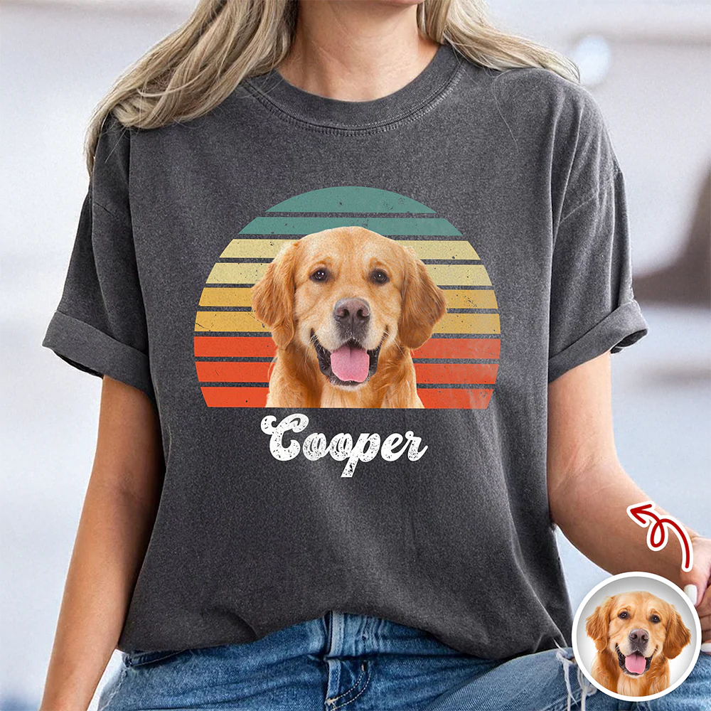 Custom Dog Photo Retro Comfort Shirt TH10 896143 - Image 6