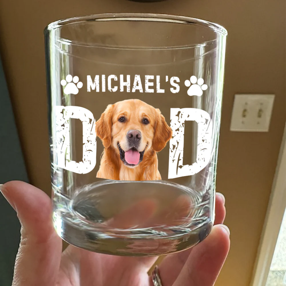 Custom Dog Photo Whiskey Glass For Dog Dad TH10 892915 - Image 4