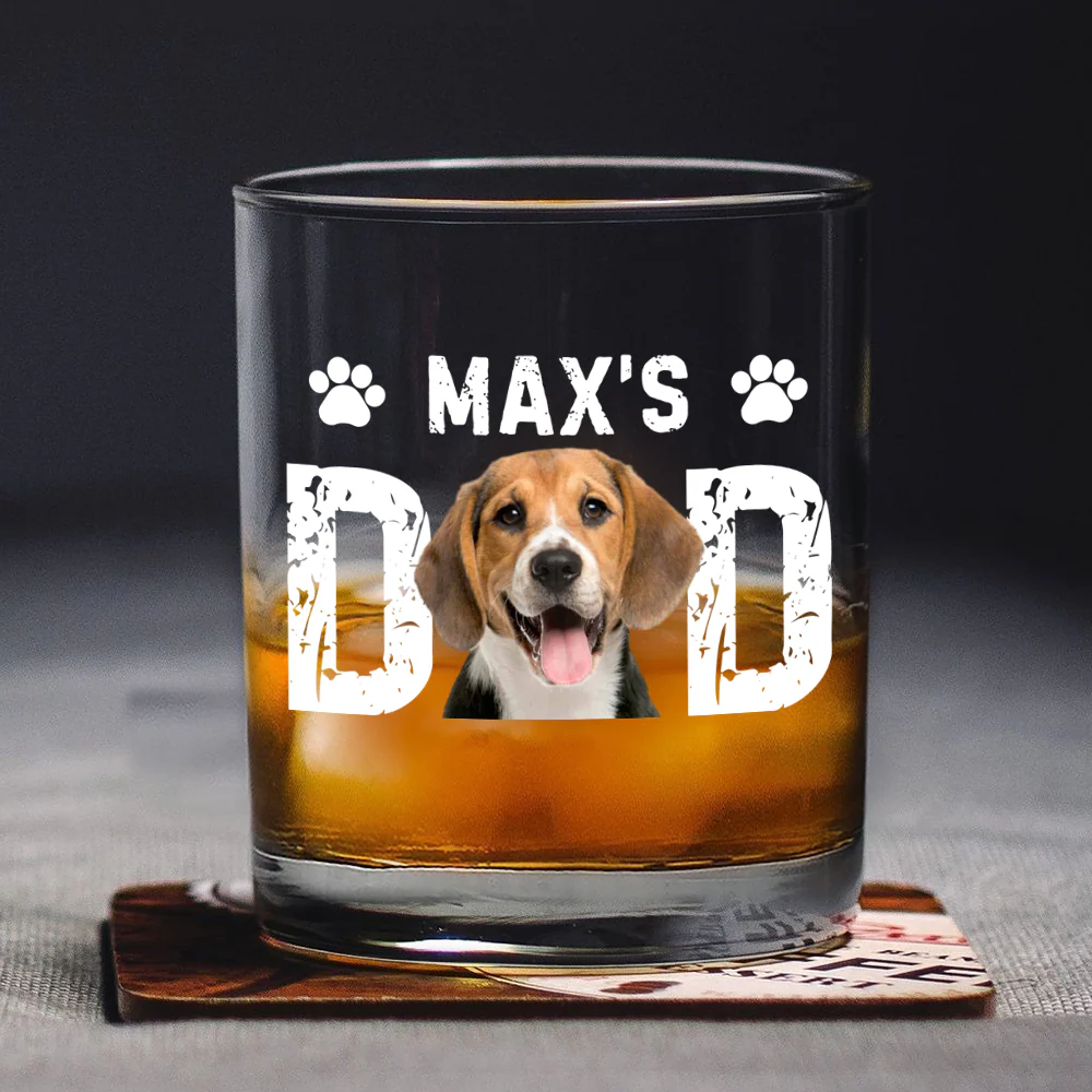 Custom Dog Photo Whiskey Glass For Dog Dad TH10 892915 - Image 6