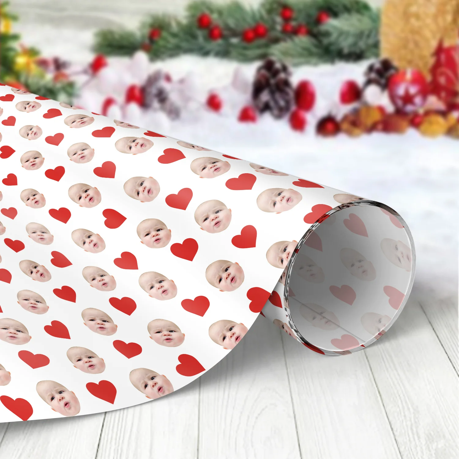 Custom Dog Photo With Icon Wrapping Paper TH10 896709 - Image 3