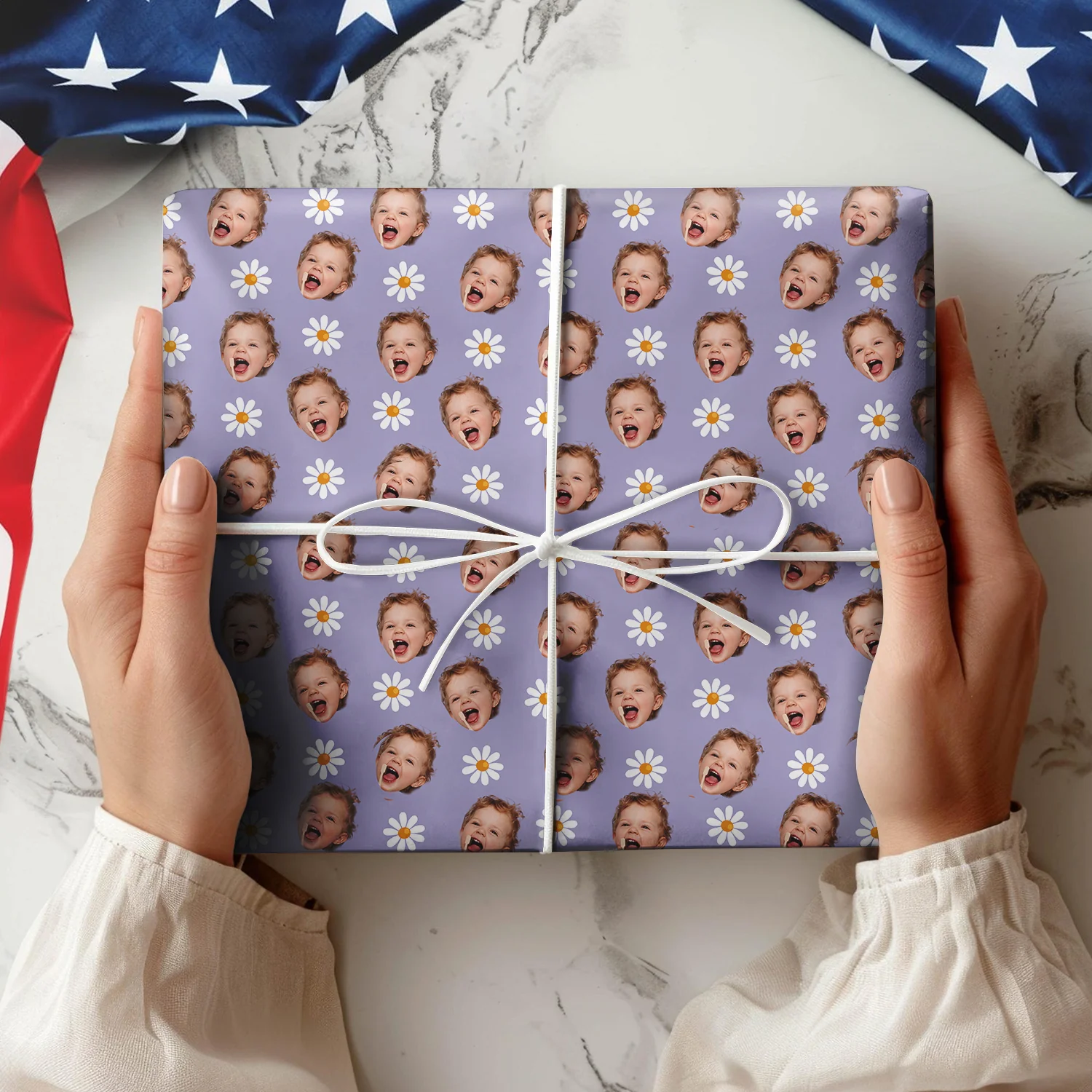 Custom Dog Photo With Icon Wrapping Paper TH10 896709 - Image 4