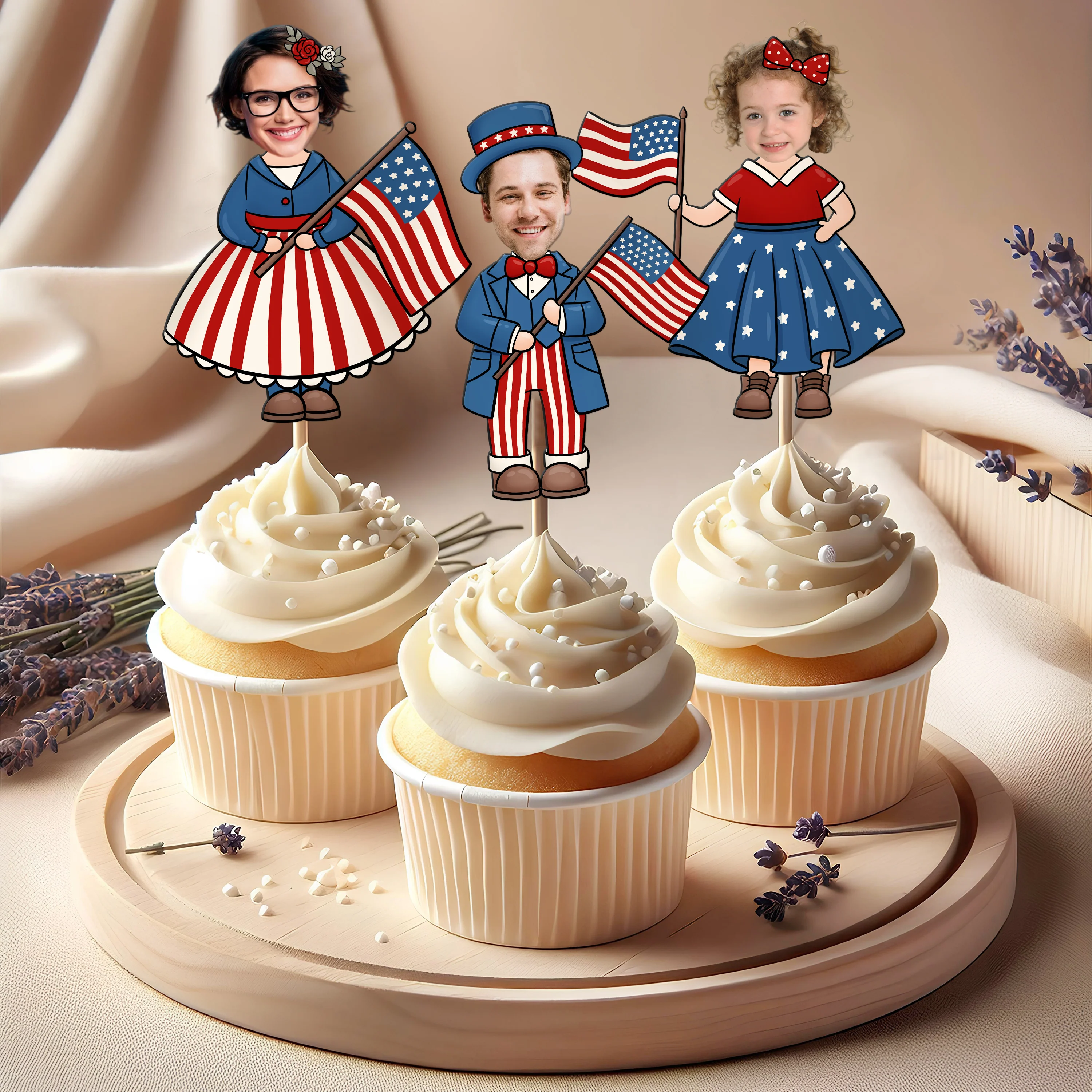 Custom Face Photo 4th Of July Independence Day Topper TH10 892603 - Image 4