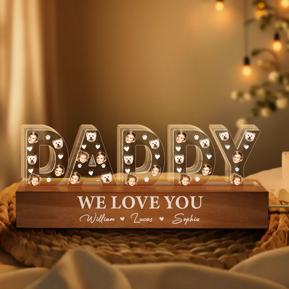 Custom Face Photo Daddy LED Night Light For Father's Day TH10 892591 - Image 2