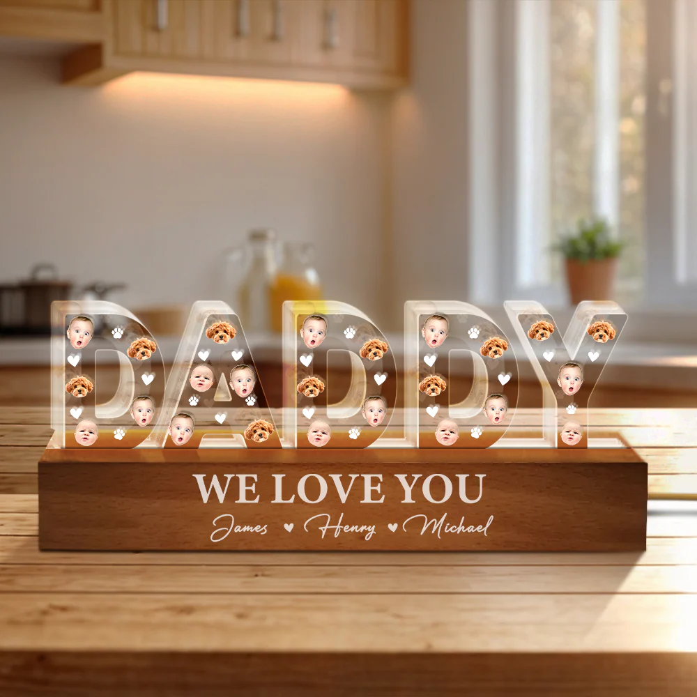 Custom Face Photo Daddy LED Night Light For Father's Day TH10 892591 - Image 3
