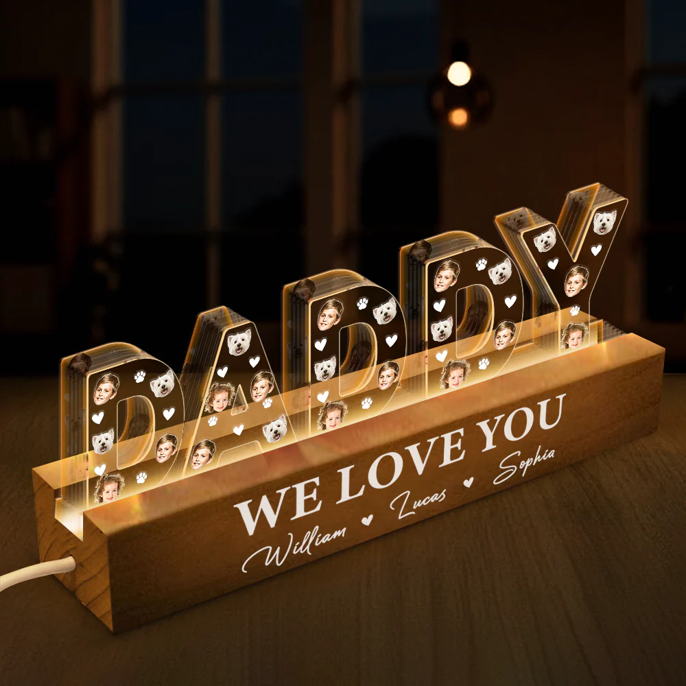 Custom Face Photo Daddy LED Night Light For Father's Day TH10 892591 - Image 4