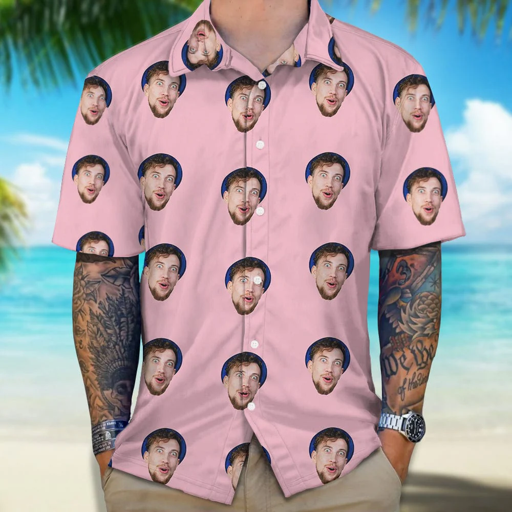 Custom Face Photo Multicolor Hawaii Shirt DM01 890829