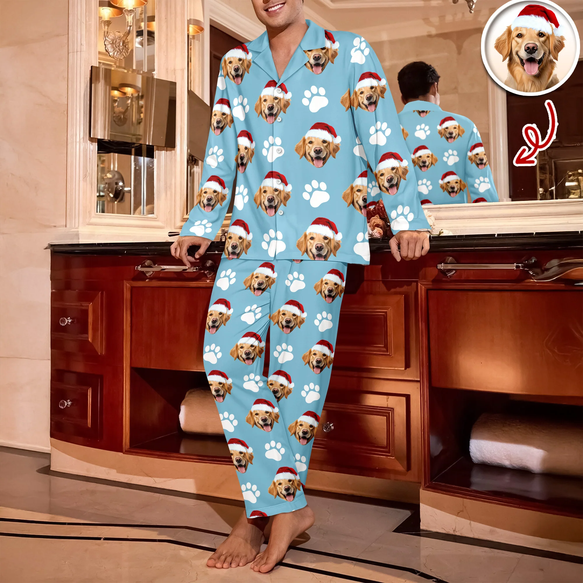 Custom Face Photo With Icon Pajamas Gift For Dog Lovers TH10 894995 - Image 6
