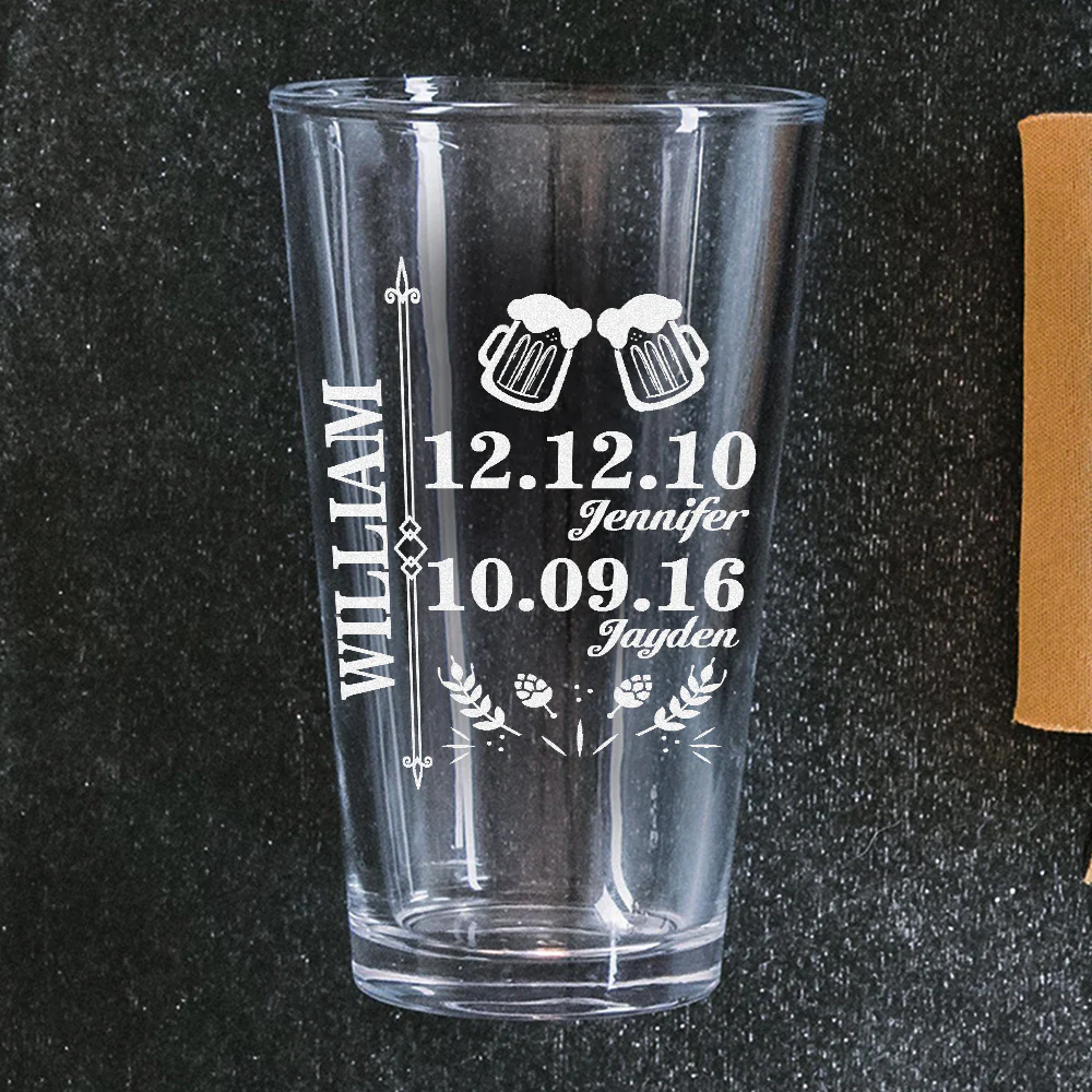 Custom Family History Print Beer Glass For Dad TH10 892771 - Image 6