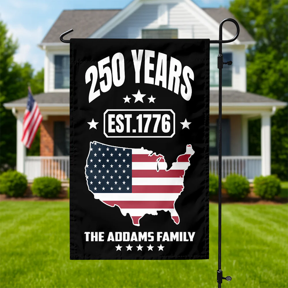 Custom Family Name 250 Years Est 1776 Garden Flag TH10 896671 - Image 6