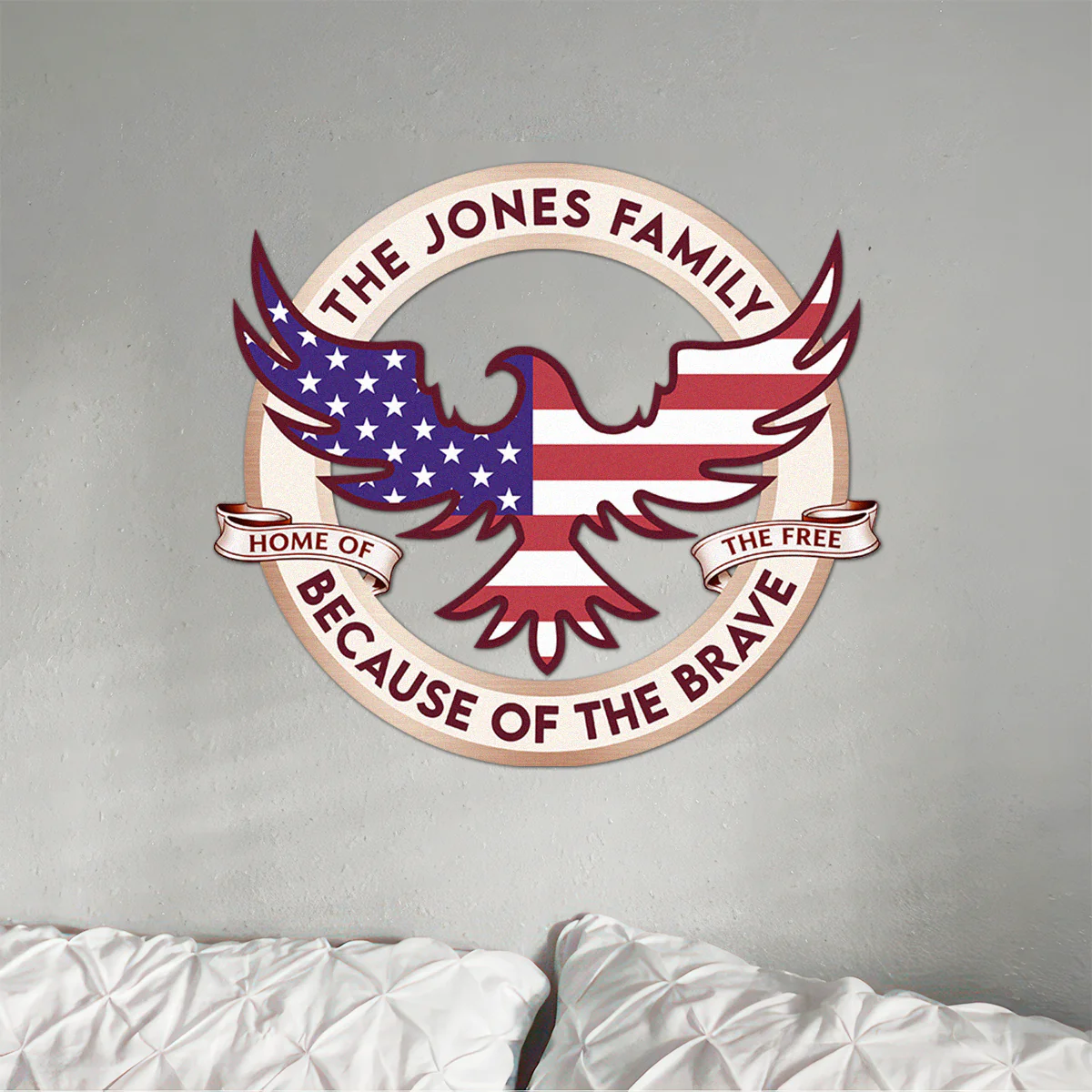 Custom Family Name Home Of The Free 250 Metal Sign TH10 898909 - Image 2