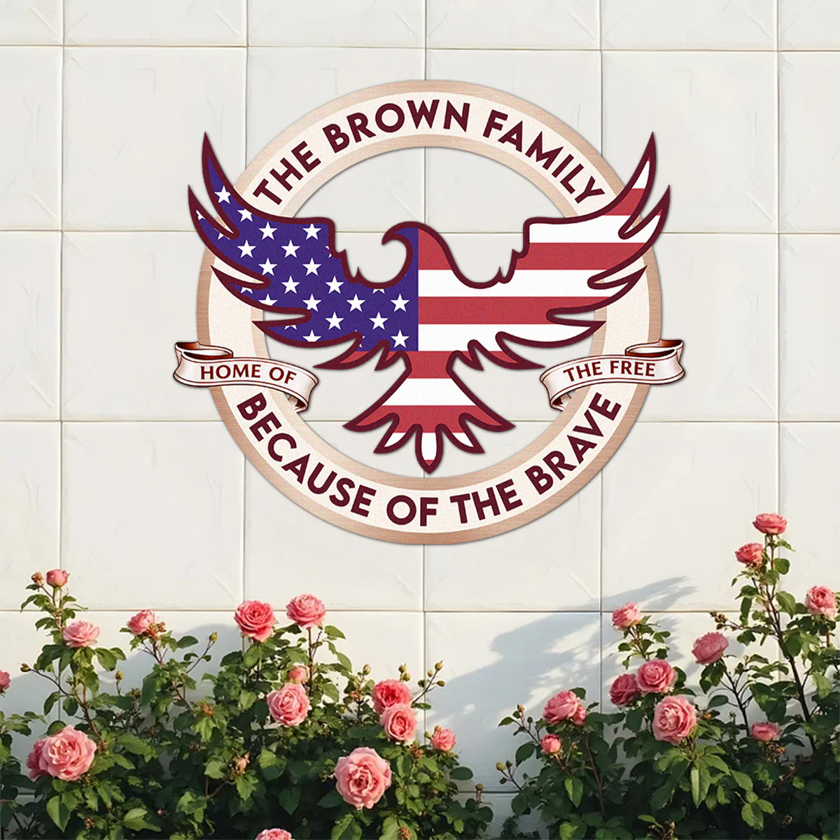 Custom Family Name Home Of The Free 250 Metal Sign TH10 898909 - Image 4