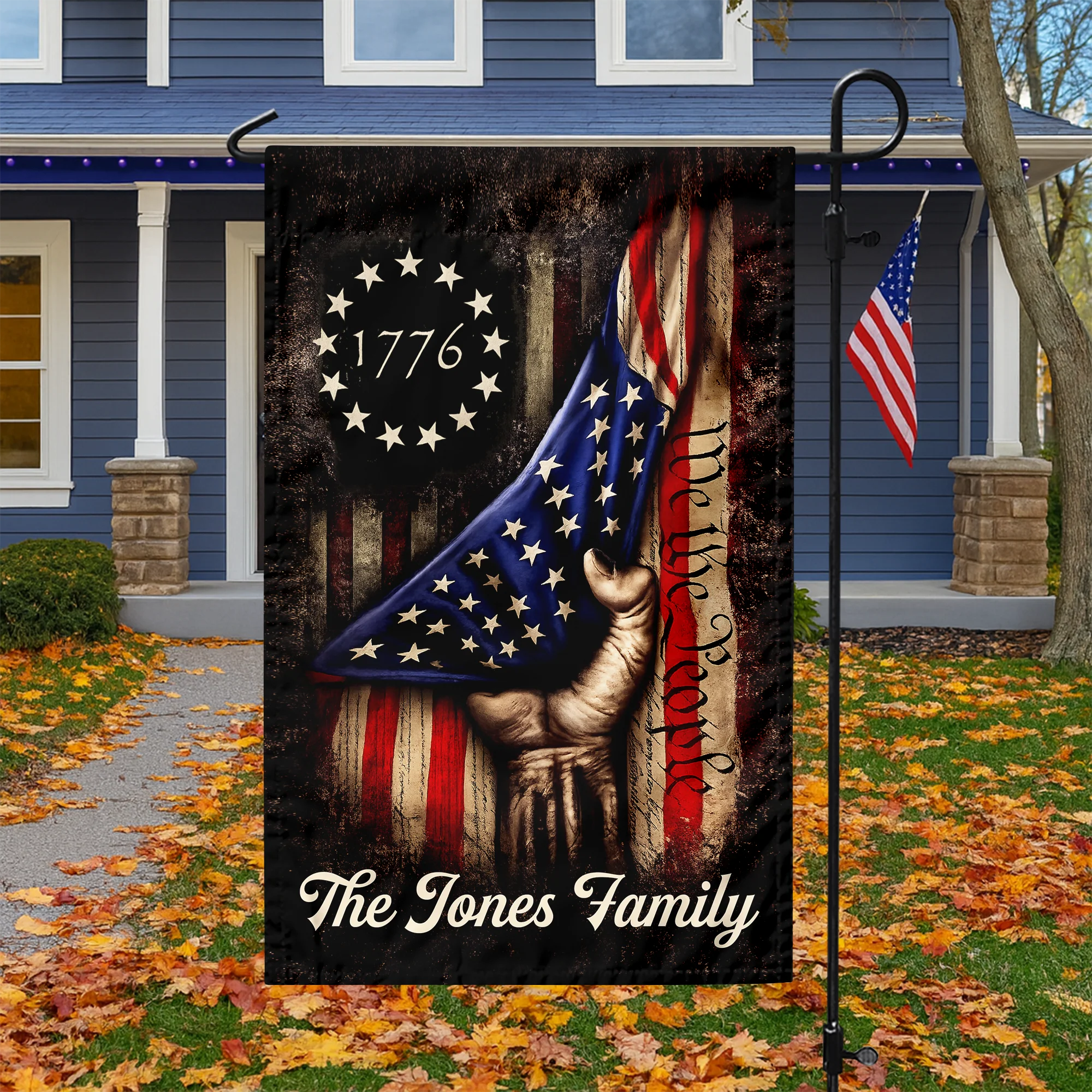 Custom Family Name We The People US Flag Garden Flag TH10 169065 - Image 7