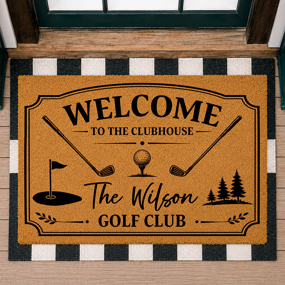 Custom Family Name Welcome To The Clubhouse Doormat For Golf Lover TH10 169861 - Image 3