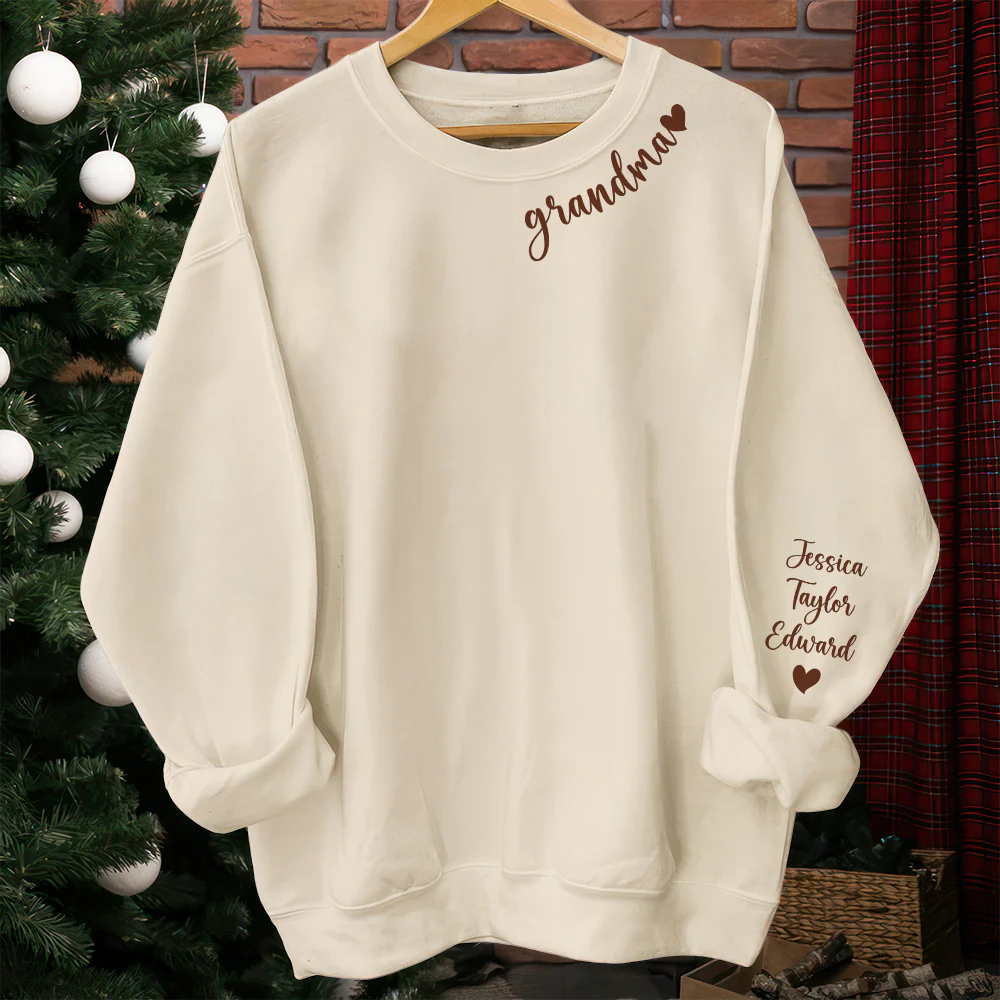 Custom Mama Sweatshirt With Kids Names On Sleeve TH10 892619 - Image 3