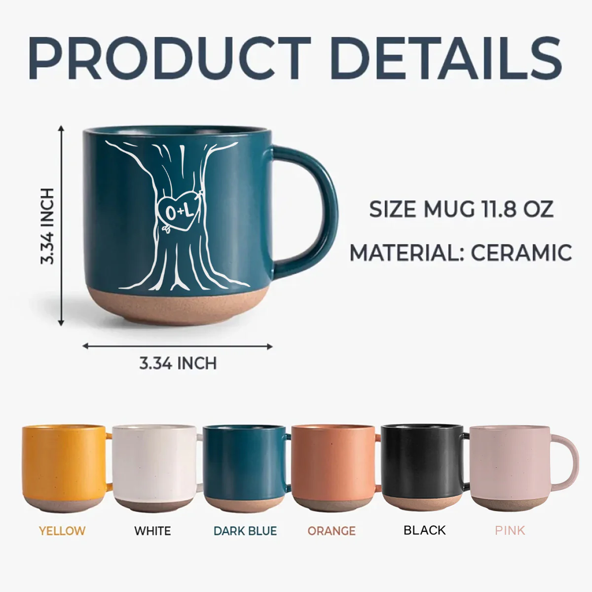 Custom Name A Heart Tree Pottery Mug For Couple TH10 898081 - Image 7