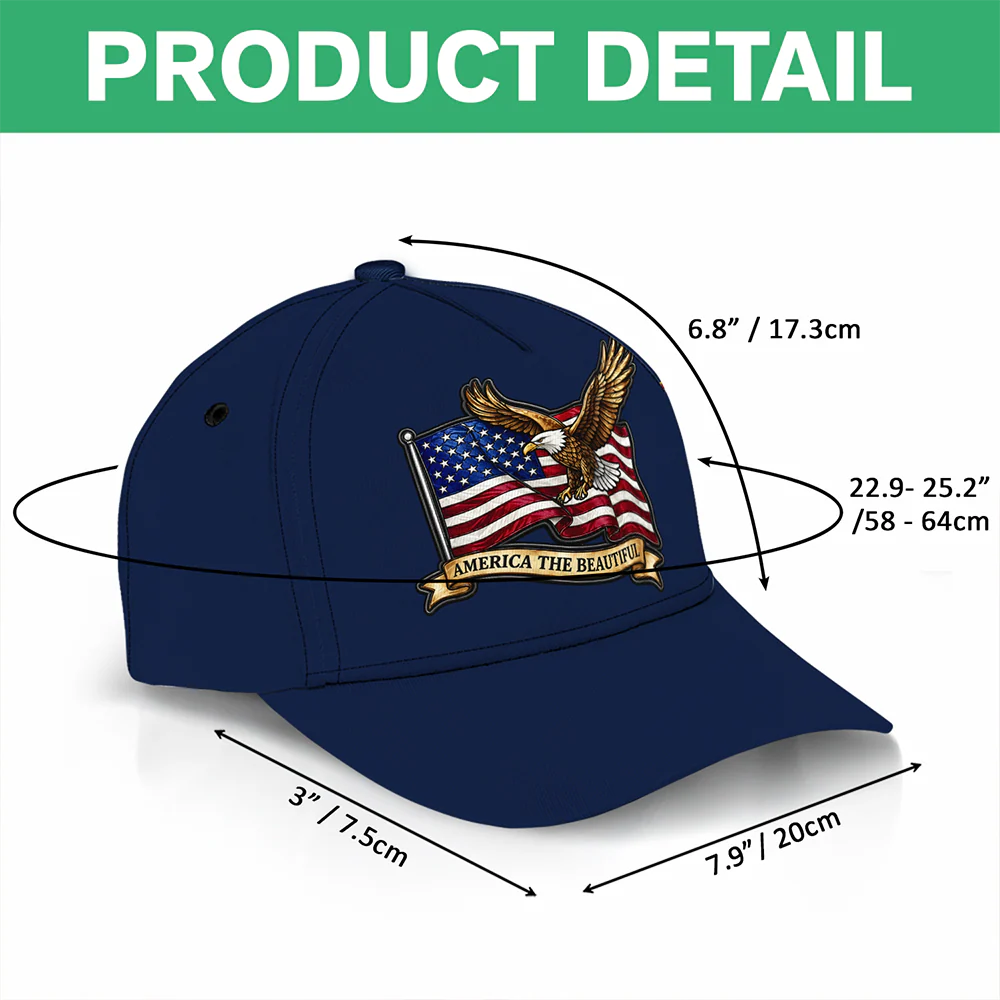 Custom Name America The Beautiful Classic Cap TH10 169643 - Image 5