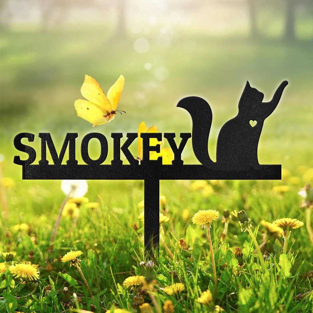 Custom Name And Cat Clipart For Memorial Garden Stake Personalized Gift TH10 891581 - Image 3