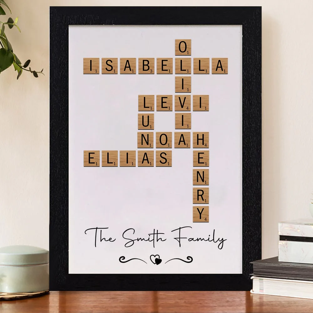 Custom Name And Family Name Crosswords Puzzle Picture Frame TH10 892067 - Image 3