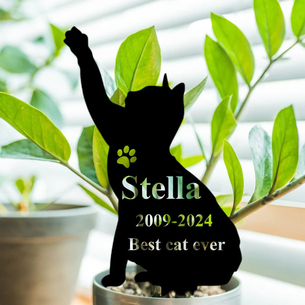 Custom Name Cat Memorial Garden Stake TH10 891503 - Image 4