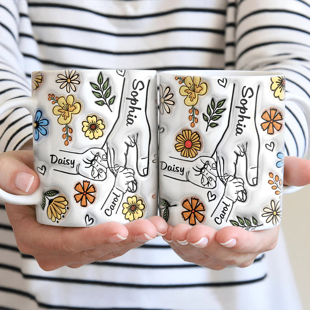 Custom Name Holding Hand Family 3D Mug Personalized Gift TH10 890887 - Image 3
