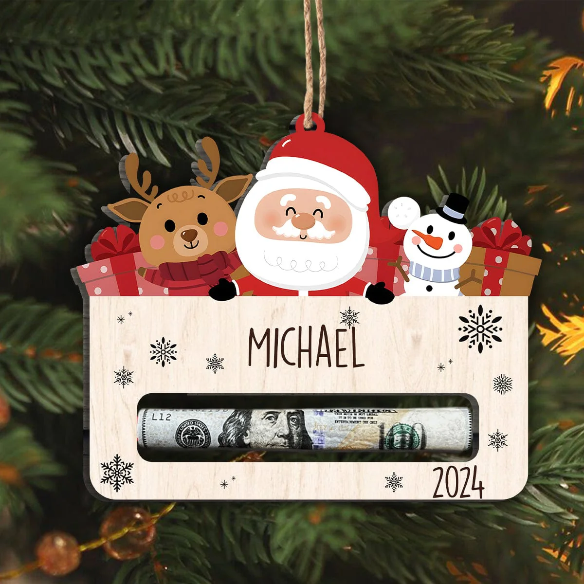 Custom Name Money Holder Christmas Personalized Gift TH10 891703