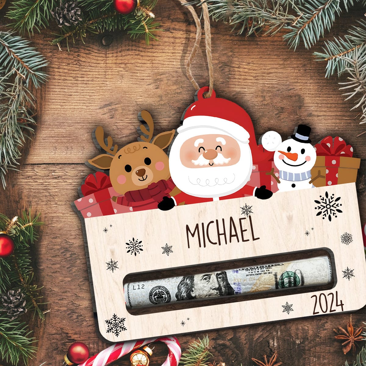 Custom Name Money Holder Christmas Personalized Gift TH10 891703 - Image 3