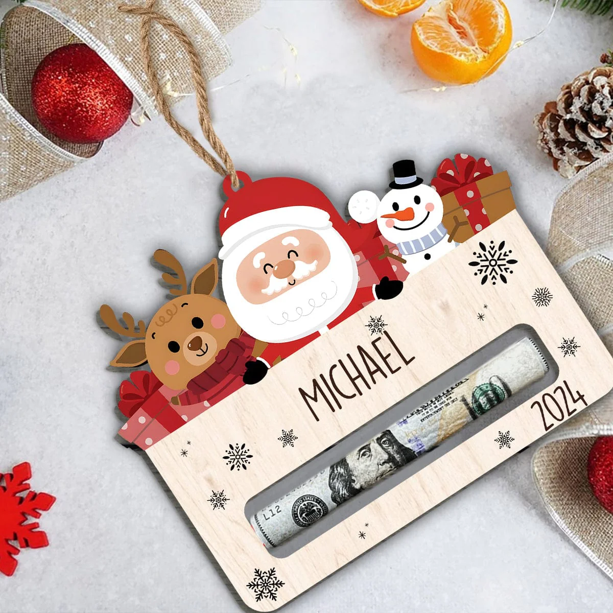 Custom Name Money Holder Christmas Personalized Gift TH10 891703 - Image 4