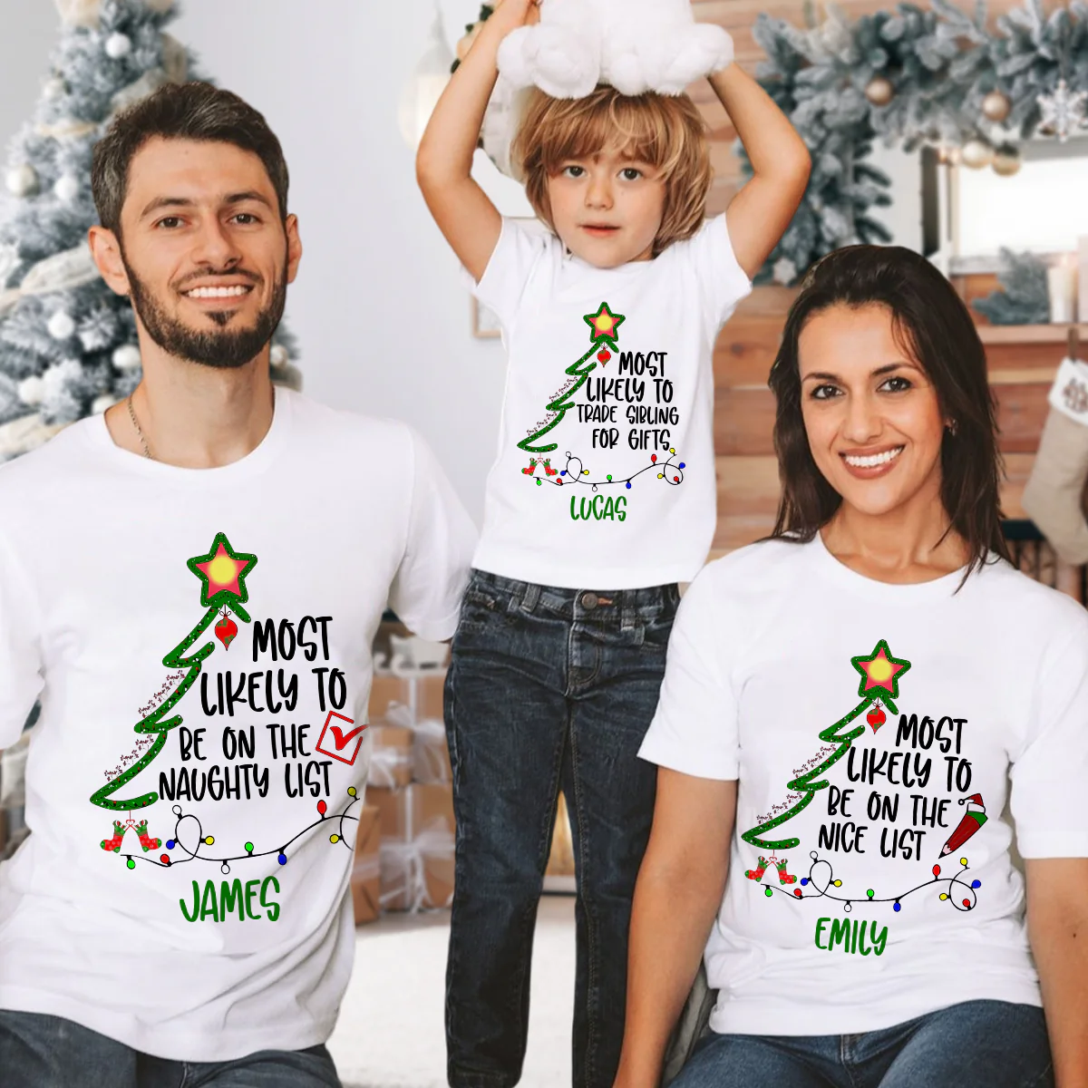 Custom Name Most Likely To Family Christmas Bright Shirt TH10 896007 - Image 4