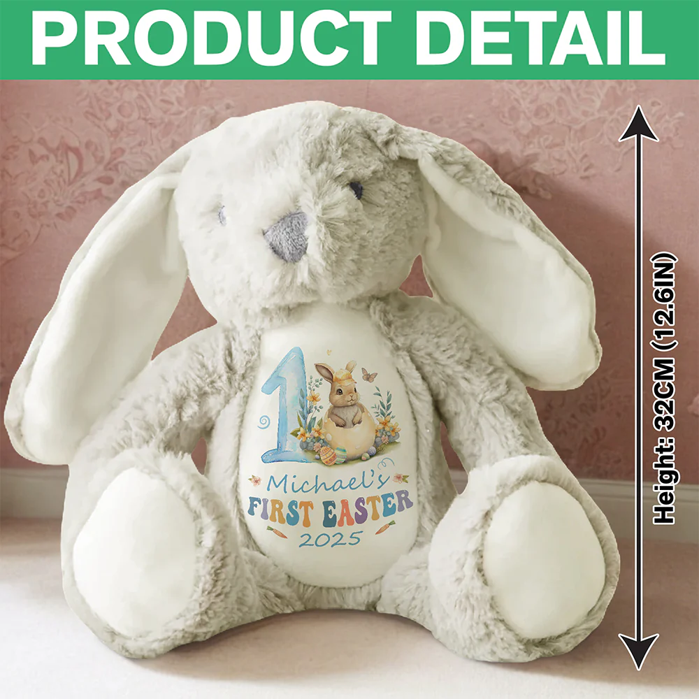 Custom Name My Child's First Easter Bunny Plush TH10 892481 - Image 7