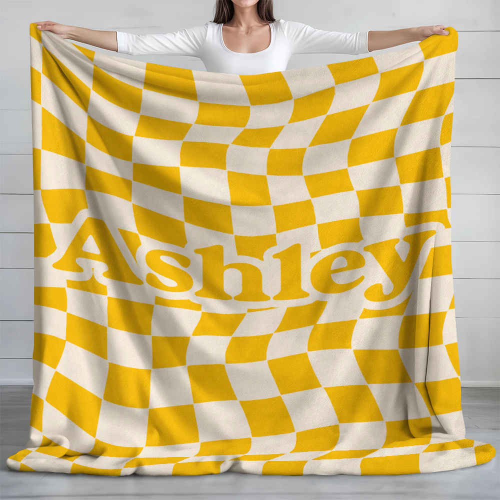 Custom Name Personalized Checker Design Blanket For Family TH10 894983 - Image 4
