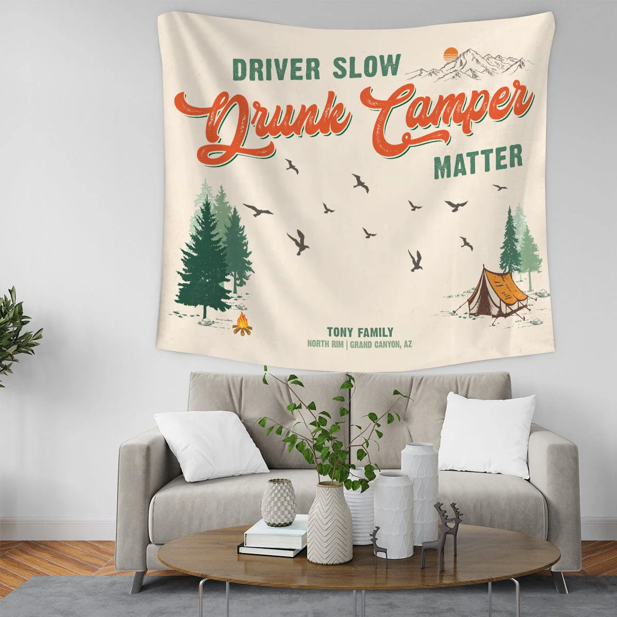 Custom Name Welcome To Camp Tapestry Banner Personalized Gift TA29 889810 - Image 3