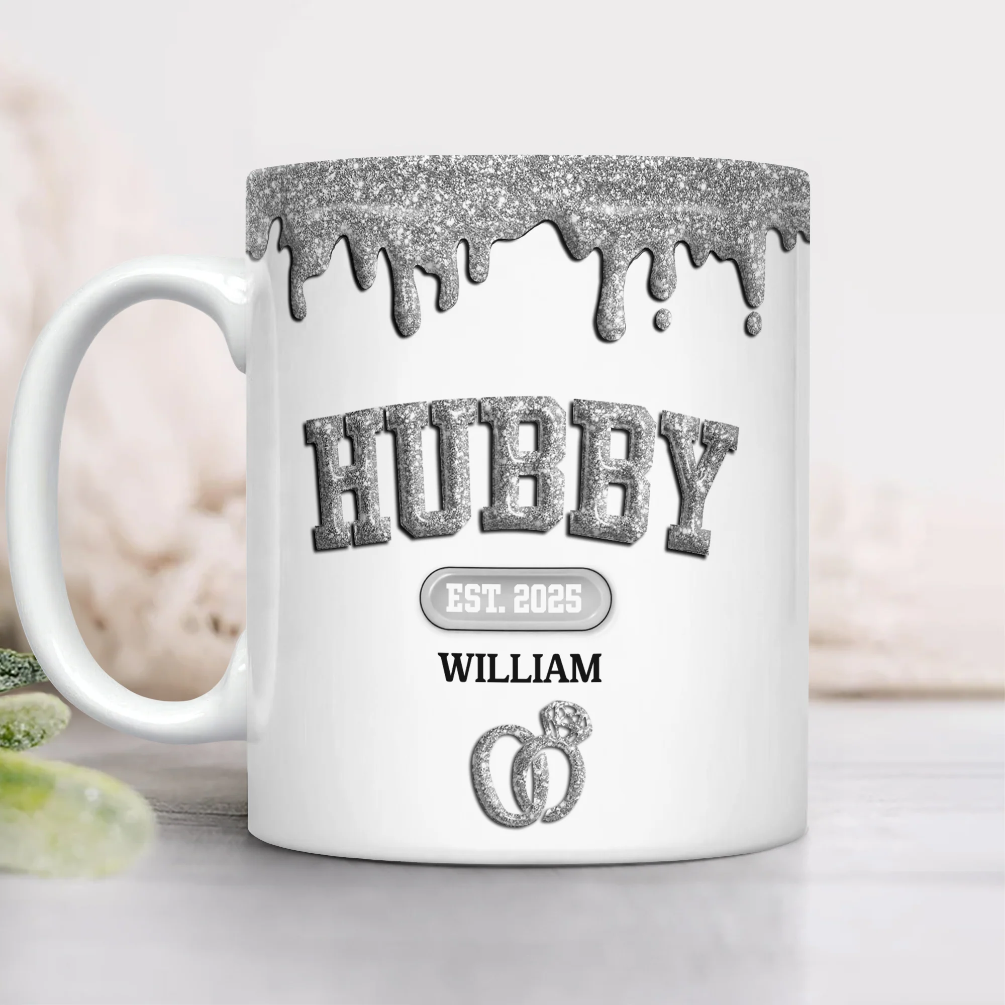 Custom Name Wifey And Hubby 3D Inflated Effect Mug Valentine's Gift TH10 896971 - Image 5