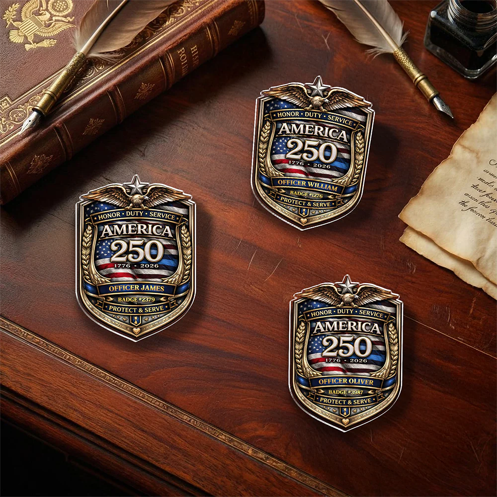 Custom Officer Name Honor Duty Service Acrylic Pin TH10 169379 - Image 7